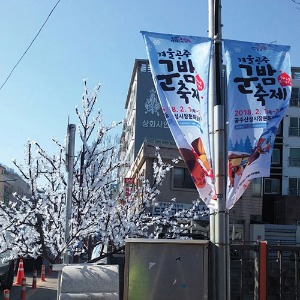 2018년 겨울공주 군밤축제  LED벚꽃나무 시공 설치