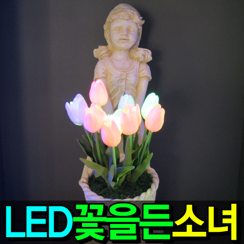[블루엘이디][LED 아트 플라워 꽃을든 소녀][CL-3 220V 1W]생화,꽃화분,꽃병,꽃,LED호롱불,긴수명,장식용품,LED플라워[LED꽃을든소녀]